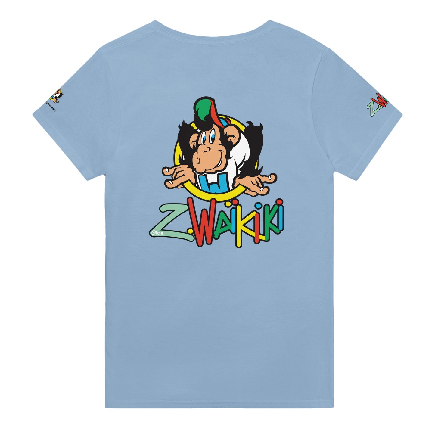 t-shirt waikiki gen z t shirt revival coupe classique vintage logo marque poitrine dos manches comme a lepoque singe vintage y2k années 90