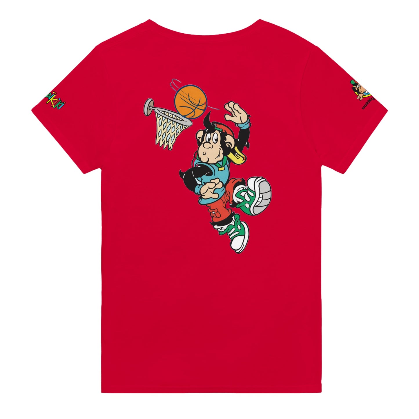 t-shirt waikiki gen z t shirt revival basketter unisexe heavyweight vintage 90s y2k logo marque dos poitrine et manches 100 coton made in france 2 singe vintage y2k années 90