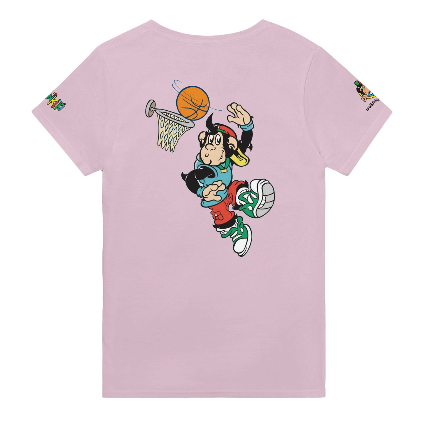 t-shirt waikiki gen z t shirt revival basketter unisexe heavyweight vintage 90s y2k logo marque dos poitrine et manches 100 coton made in france 2 singe vintage y2k années 90