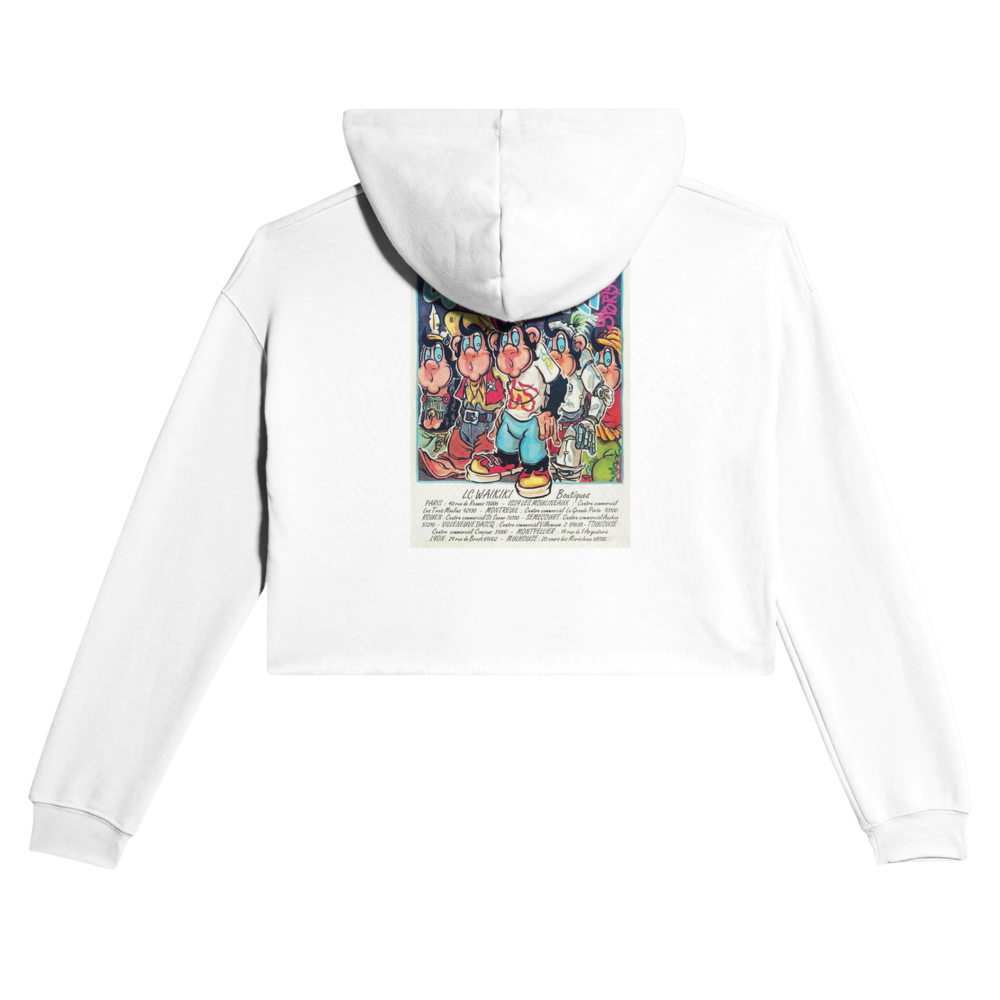 sweat waikiki gen z womens cropped hoodie bella canvas 7502 singe vintage y2k années 90