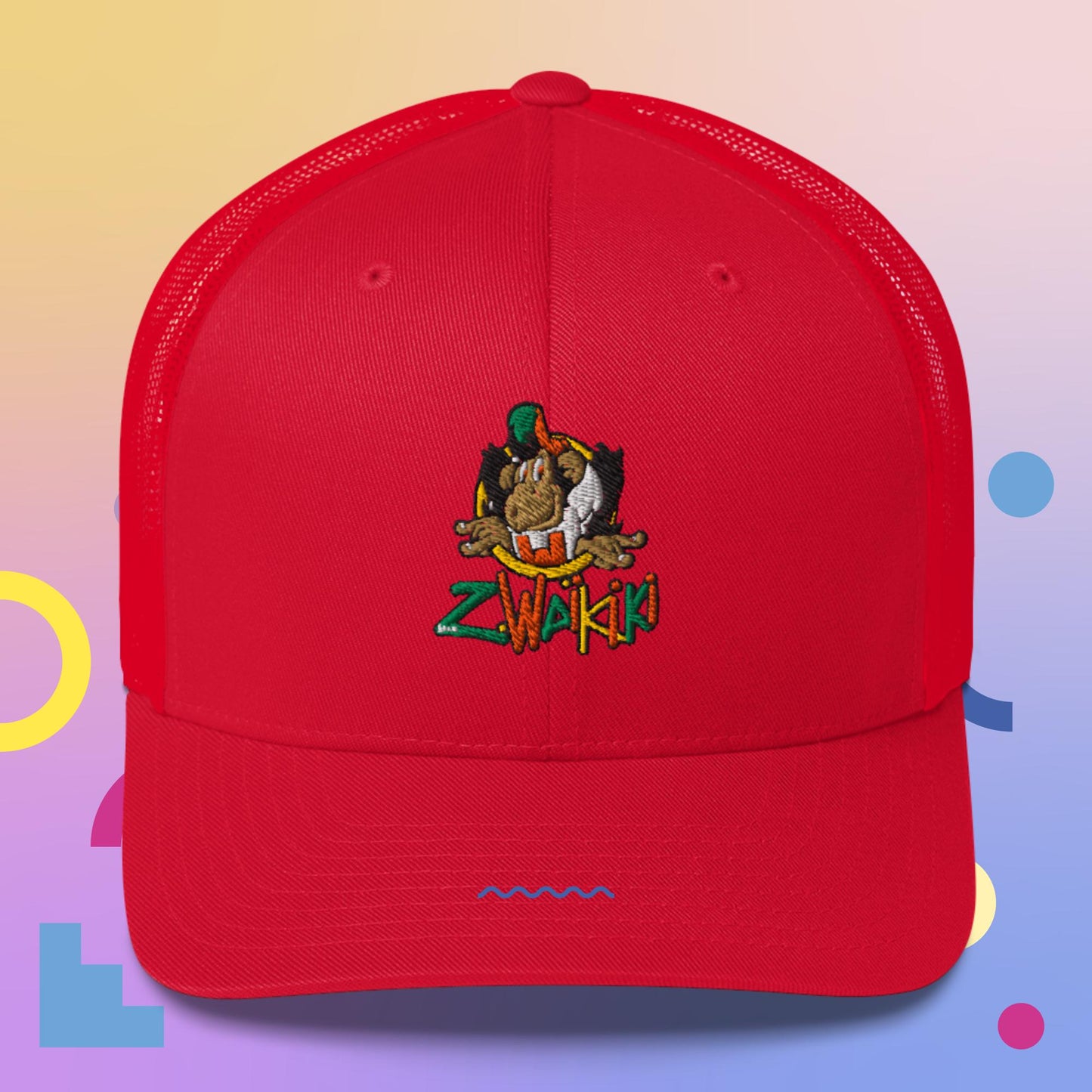 casquette waikiki gen z casquette trucker singe vintage y2k années 90