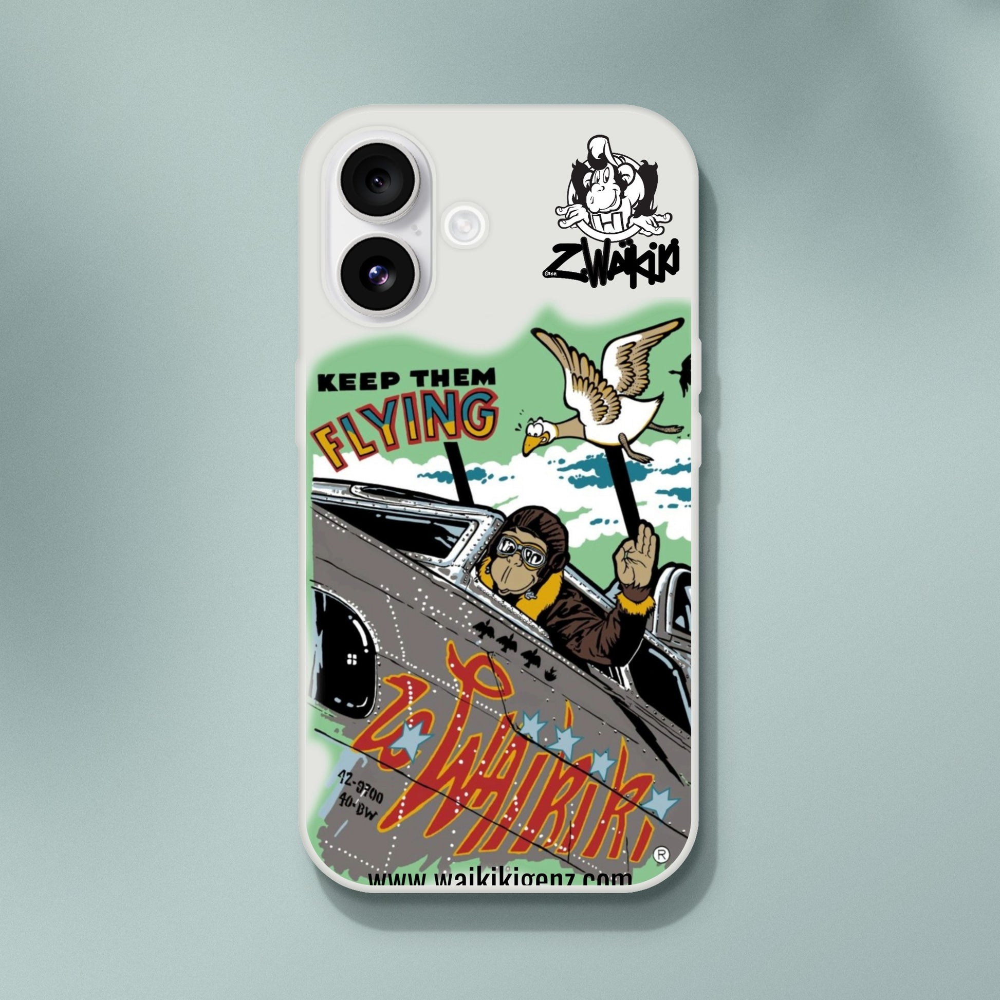 pièce waikiki gen z coque telephone flexicase singe vintage y2k années 90