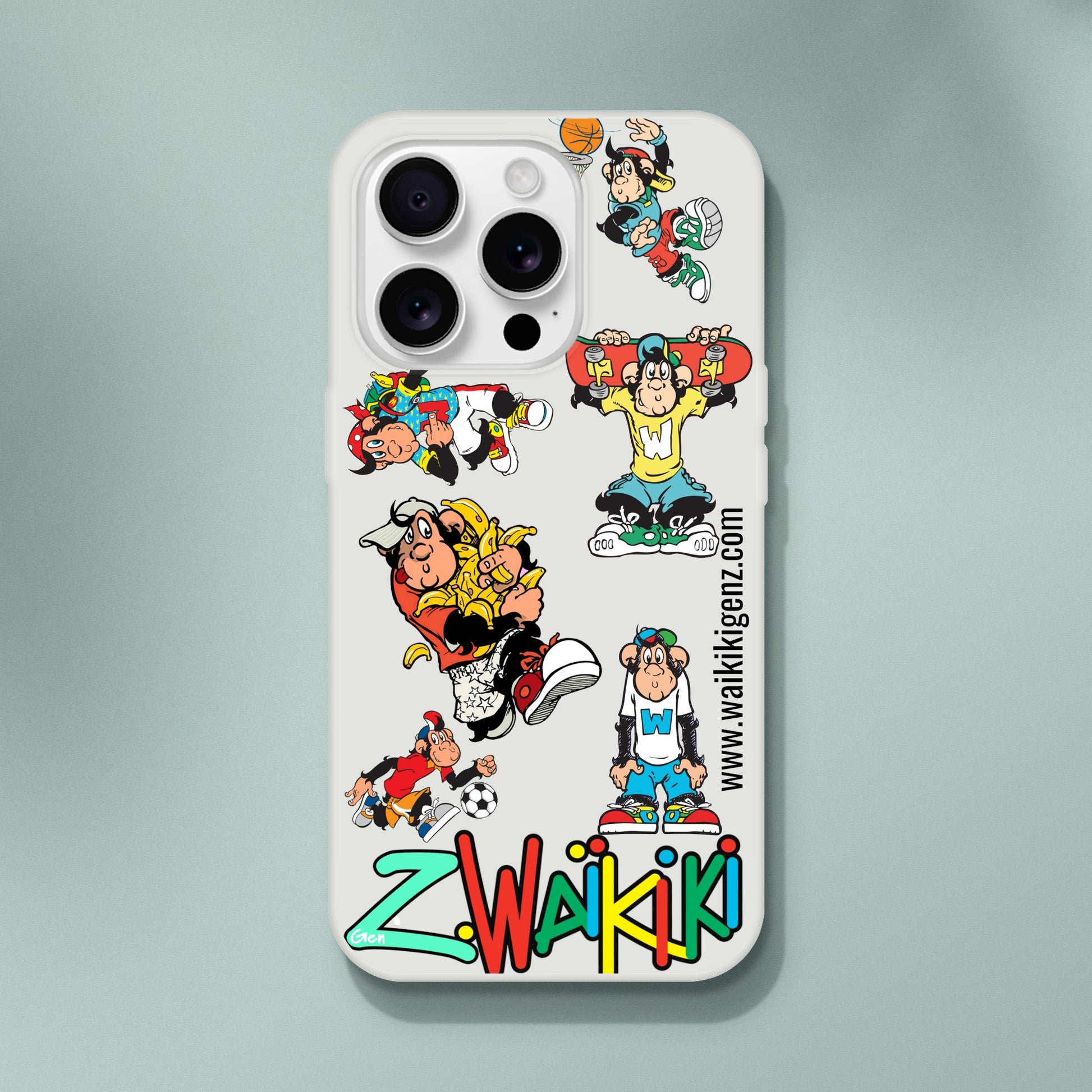 pièce waikiki gen z coque telephone flexicase singe vintage y2k années 90
