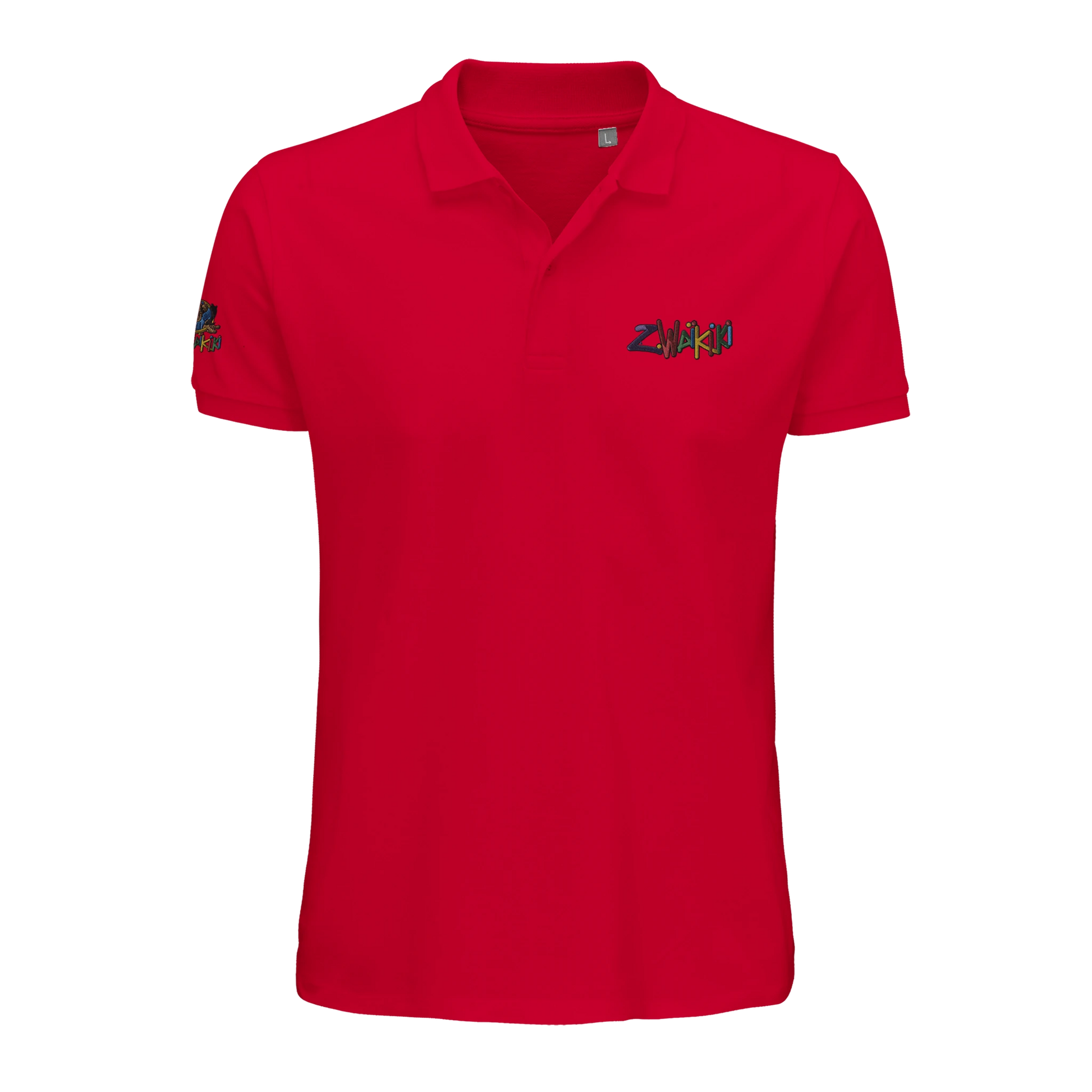 pièce waikiki gen z polo brode unisexe en coton bio vintage 90s y2k logo marque brode poitrine et manche 100 coton bio recycle made in france singe vintage y2k années 90