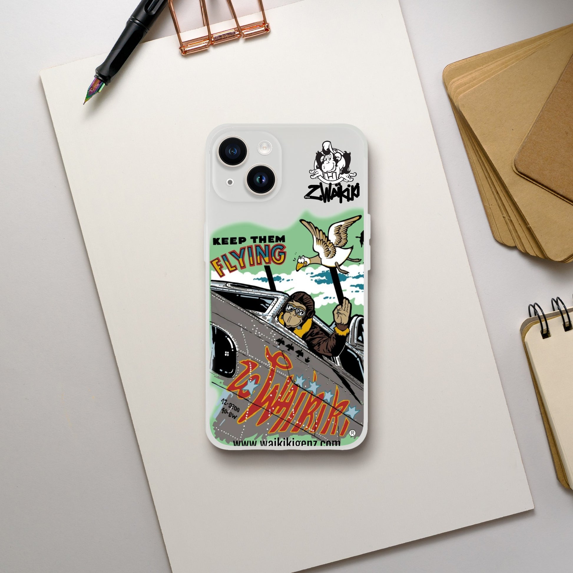 pièce waikiki gen z coque telephone flexicase singe vintage y2k années 90