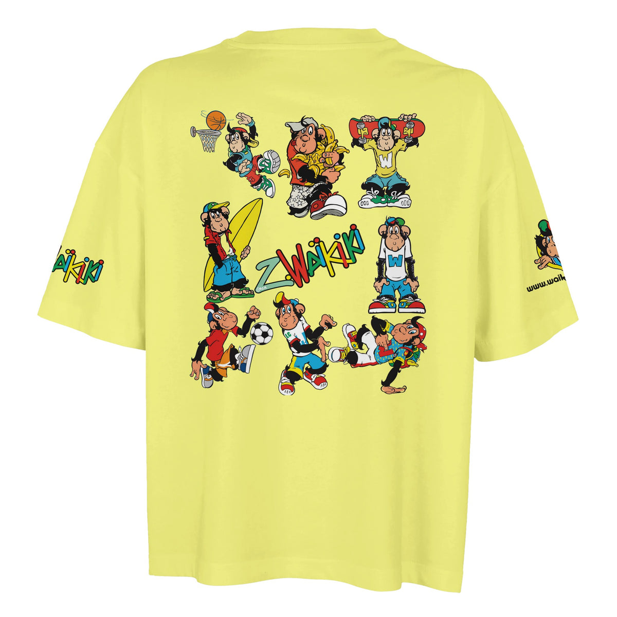 T-shirt oversized femme « Monkeys World » – singe Waikiki, streetwear vintage années 90, photo 17/30