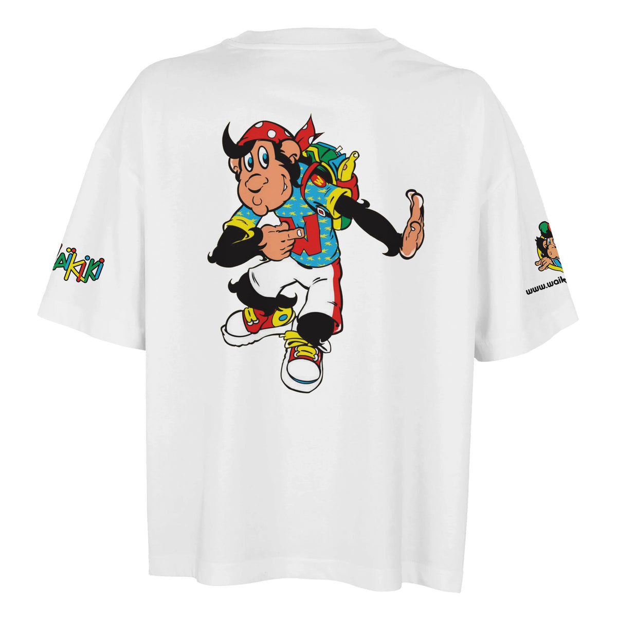 T-shirt oversized femme « Monkeys World » – singe Waikiki, streetwear vintage années 90, photo 12/30