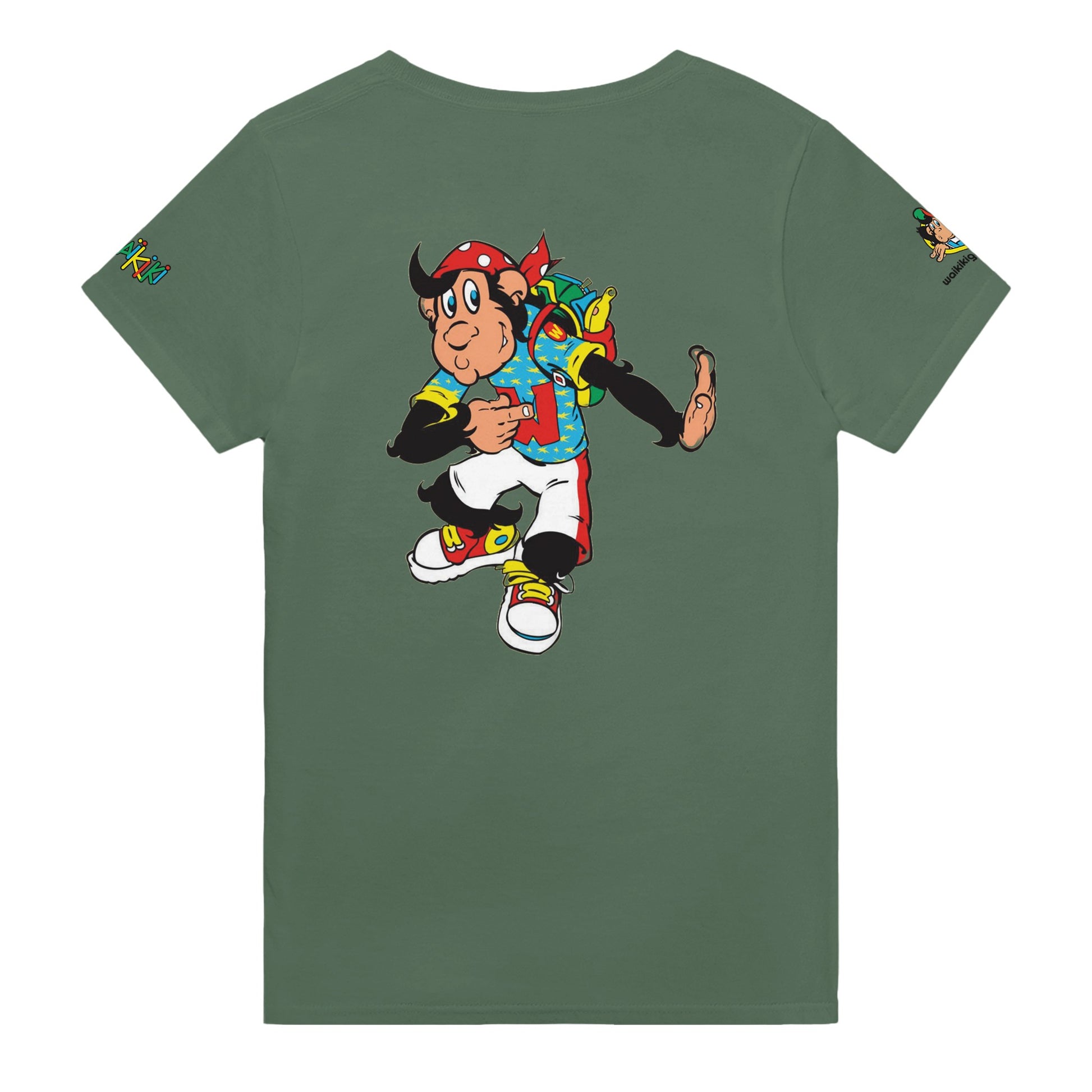 t-shirt waikiki gen z t shirt revival look at me unisexe heavyweight vintage 90s y2k logo marque dos poitrine et manches 100 coton made in france singe vintage y2k années 90