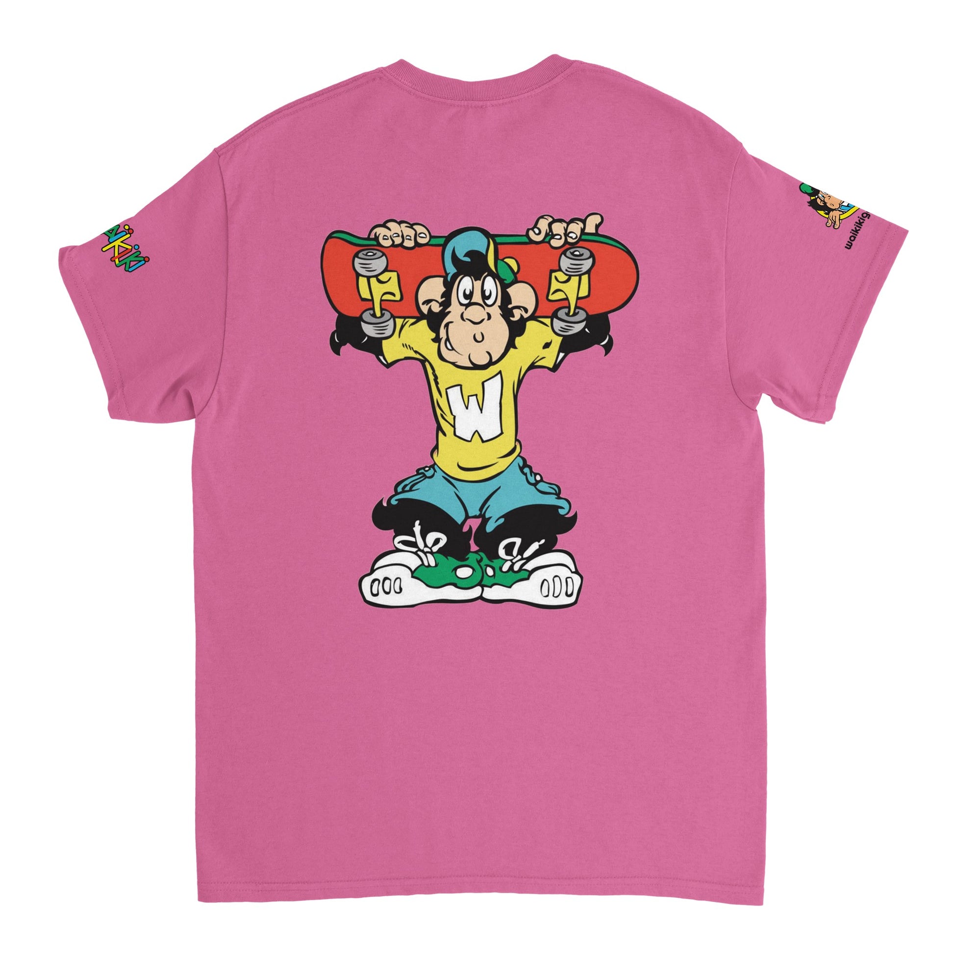 t-shirt waikiki gen z t shirt revival sk8ter unisexe heavyweight vintage 90s y2k logo marque dos poitrine et manches 100 coton made in france 1 singe vintage y2k années 90