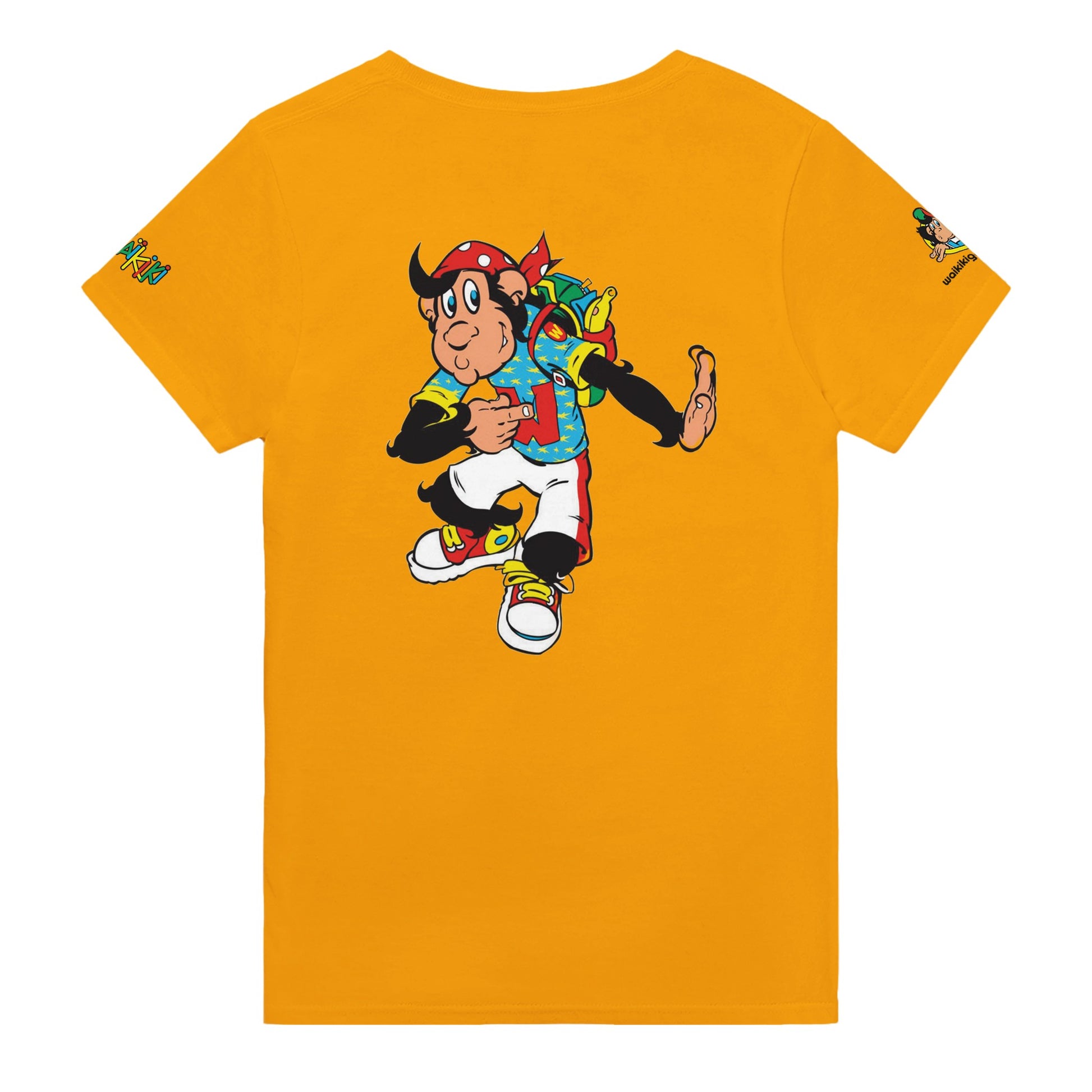 t-shirt waikiki gen z t shirt revival look at me unisexe heavyweight vintage 90s y2k logo marque dos poitrine et manches 100 coton made in france singe vintage y2k années 90