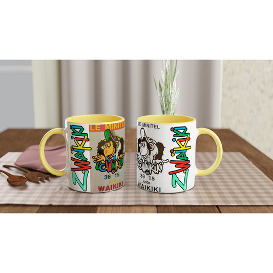pièce waikiki gen z mug ceramique 250ml couleur interieure singe vintage y2k années 90