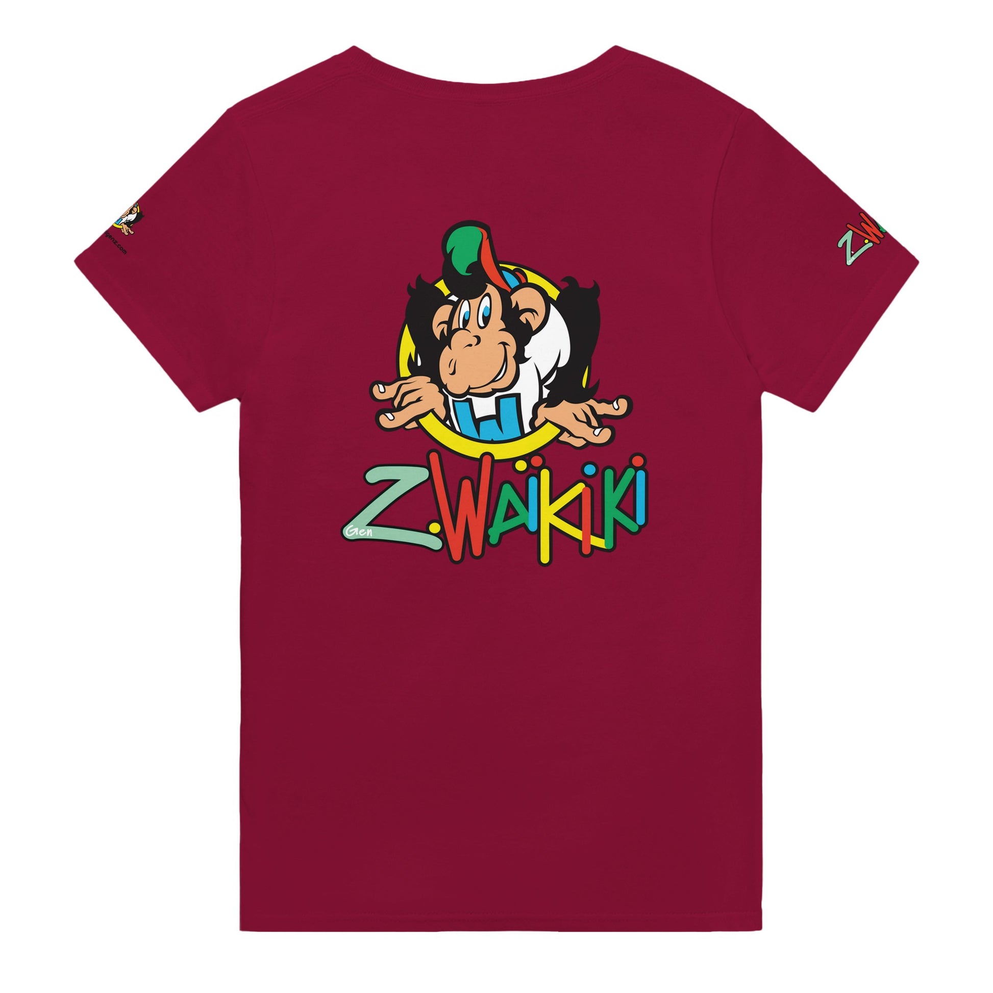 t-shirt waikiki gen z t shirt revival coupe classique vintage logo marque poitrine dos manches comme a lepoque singe vintage y2k années 90