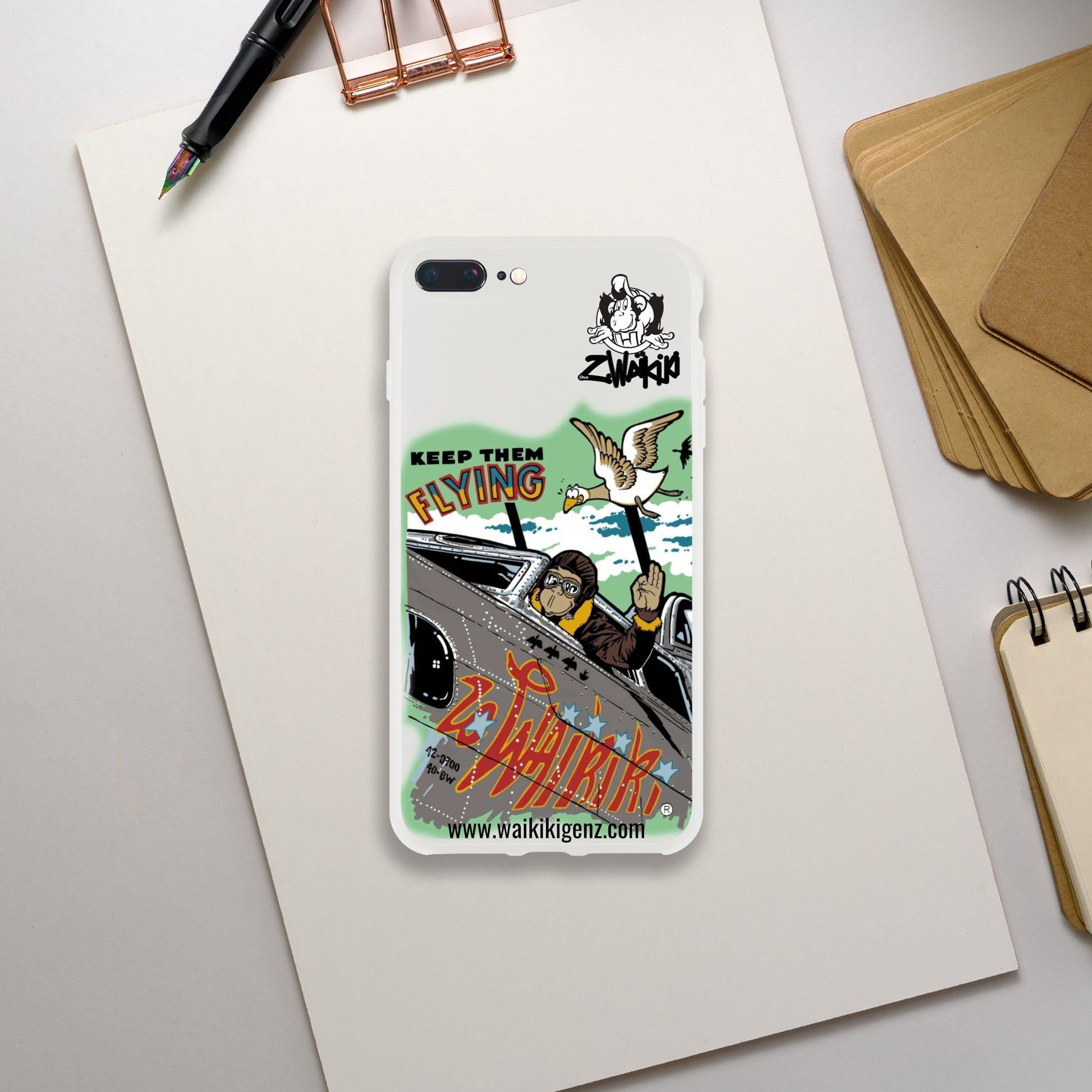 pièce waikiki gen z coque telephone flexicase singe vintage y2k années 90