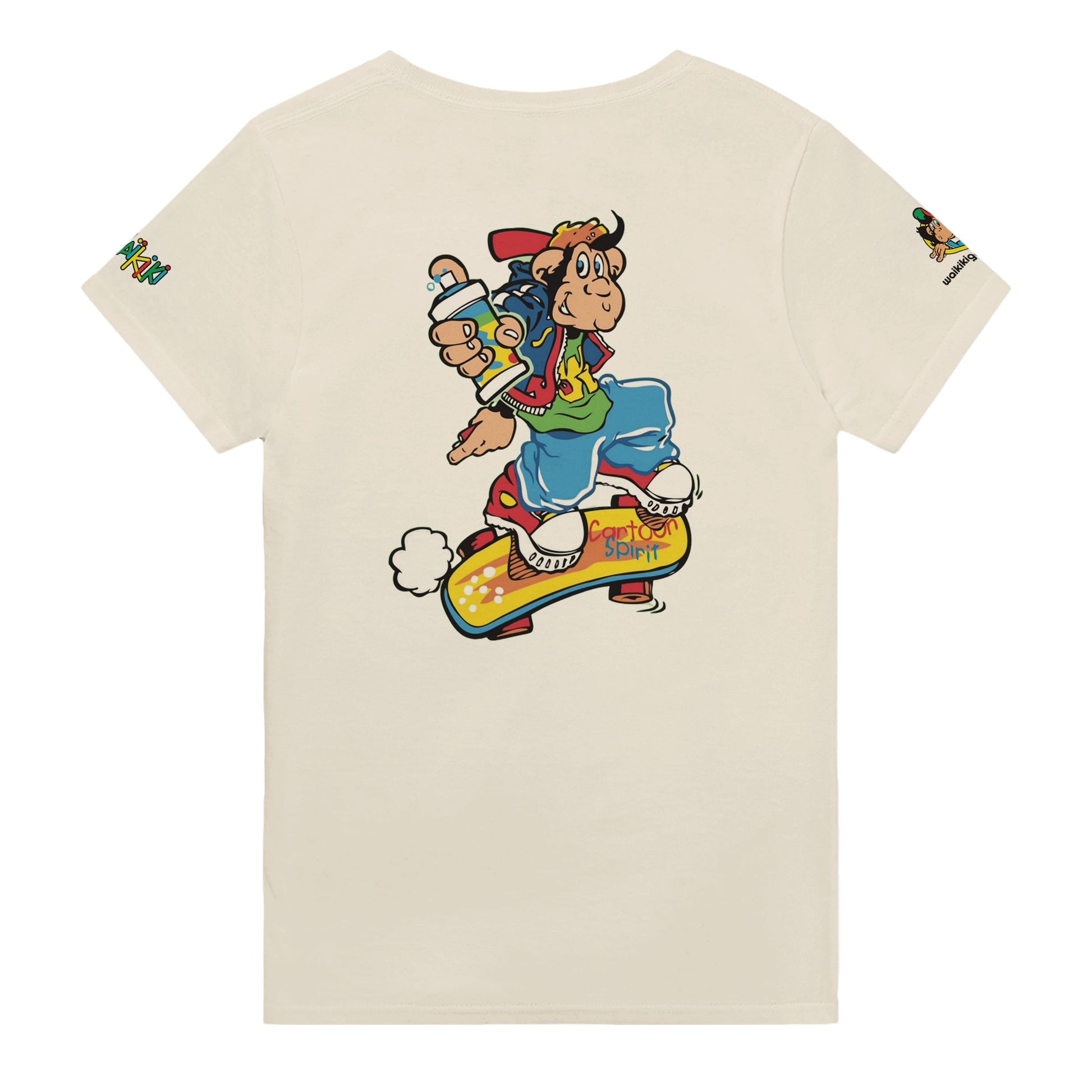 t-shirt waikiki gen z t shirt revival grapher unisexe heavyweight vintage 90s y2k logo marque dos poitrine et manches 100 coton made in france 1 singe vintage y2k années 90