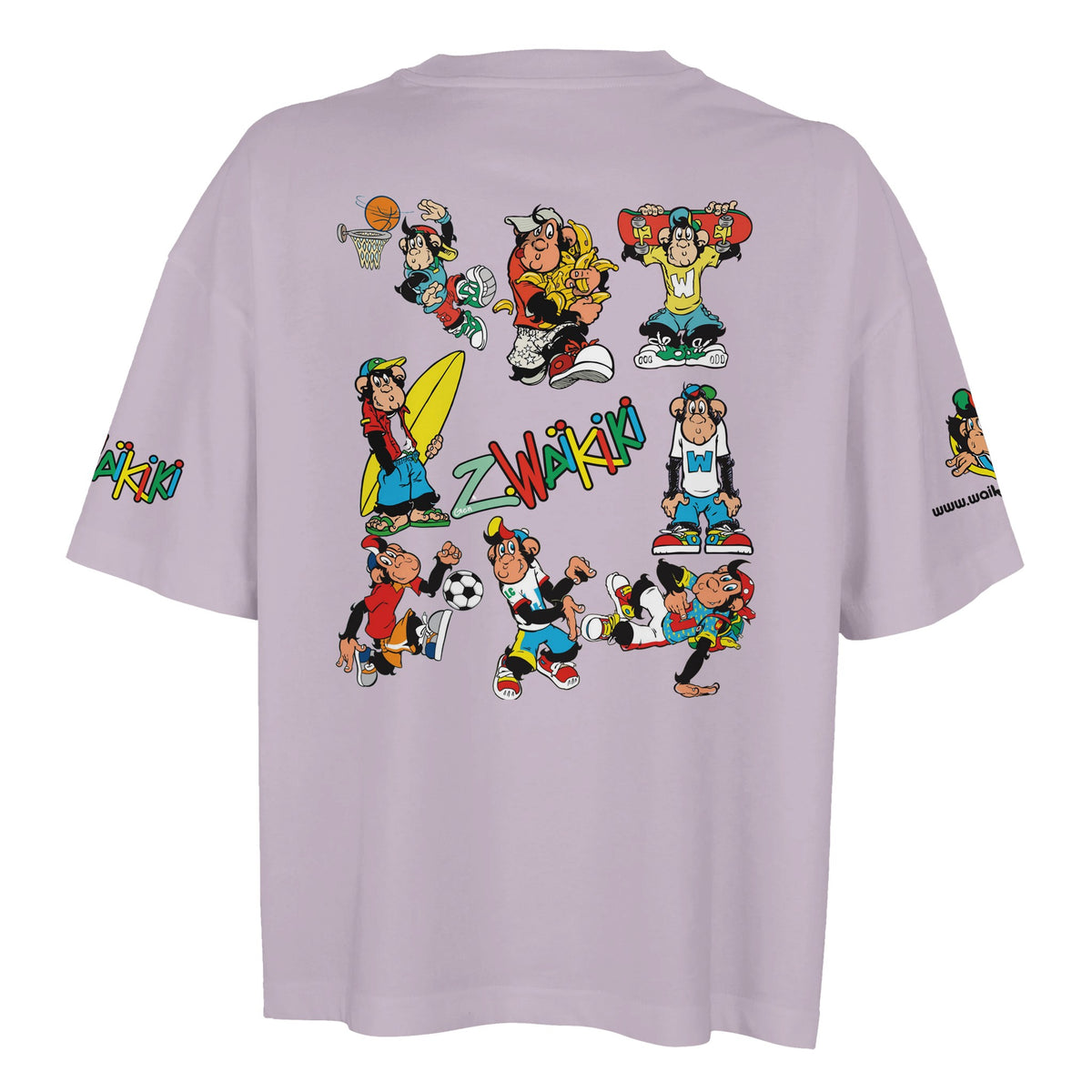 T-shirt oversized femme « Monkeys World » – singe Waikiki, streetwear vintage années 90, photo 11/30