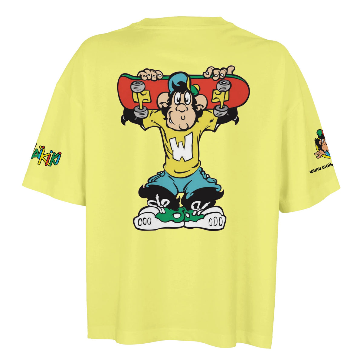 T-shirt oversized femme « Monkeys World » – singe Waikiki, streetwear vintage années 90, photo 5/30