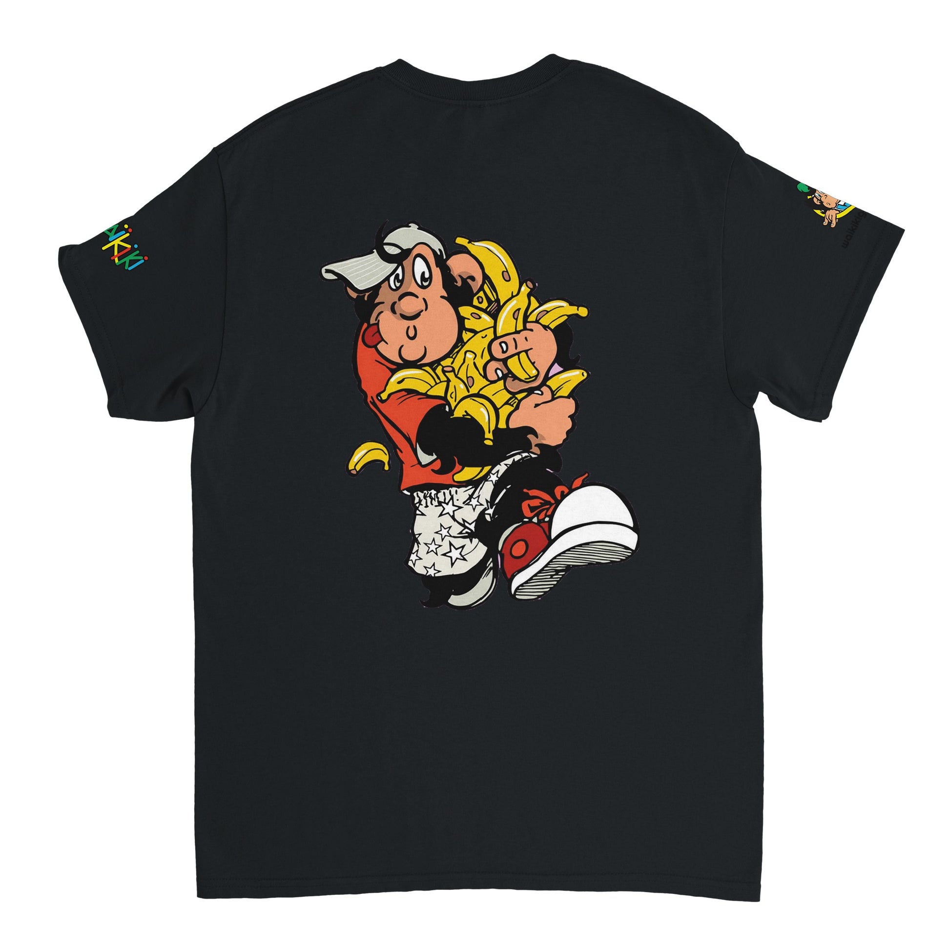 t-shirt waikiki gen z t shirt revival bananas unisexe heavyweight vintage 90s y2k logo marque dos poitrine et manches 100 coton made in france singe vintage y2k années 90