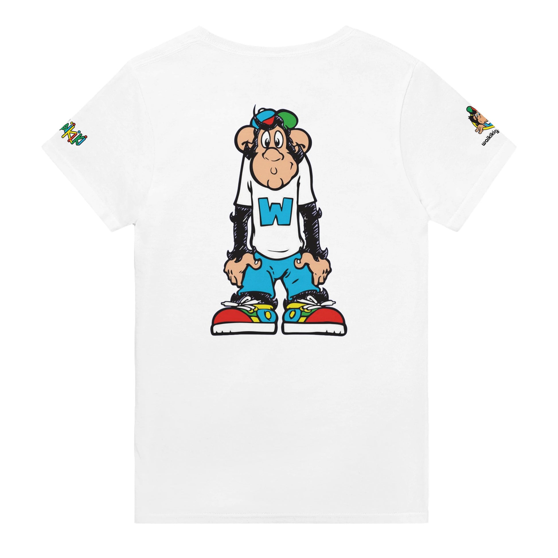 t-shirt waikiki gen z t shirt revival waiting unisexe heavyweight vintage 90s y2k logo marque dos poitrine et manches 100 coton made in france 2 singe vintage y2k années 90