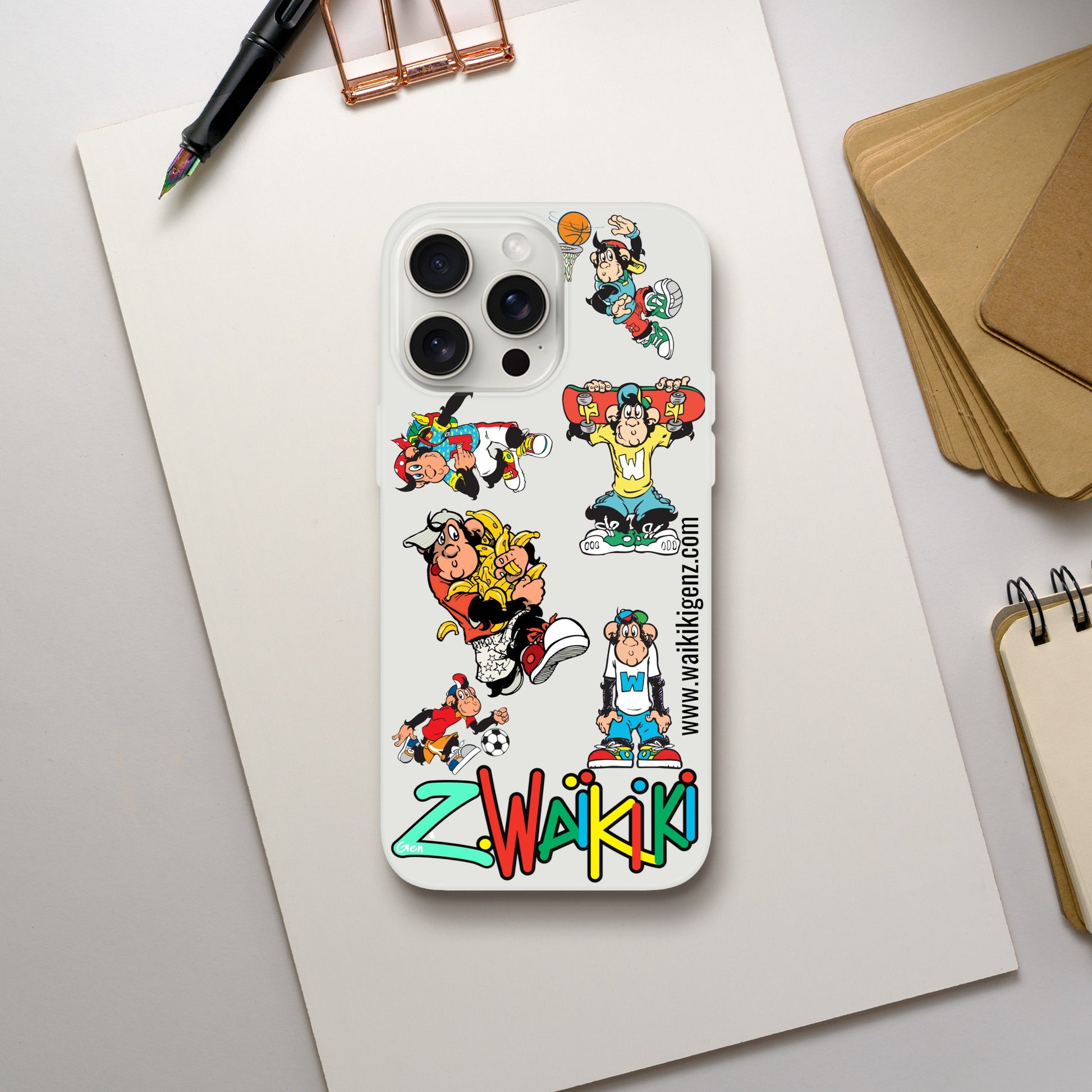 pièce waikiki gen z coque telephone flexicase singe vintage y2k années 90