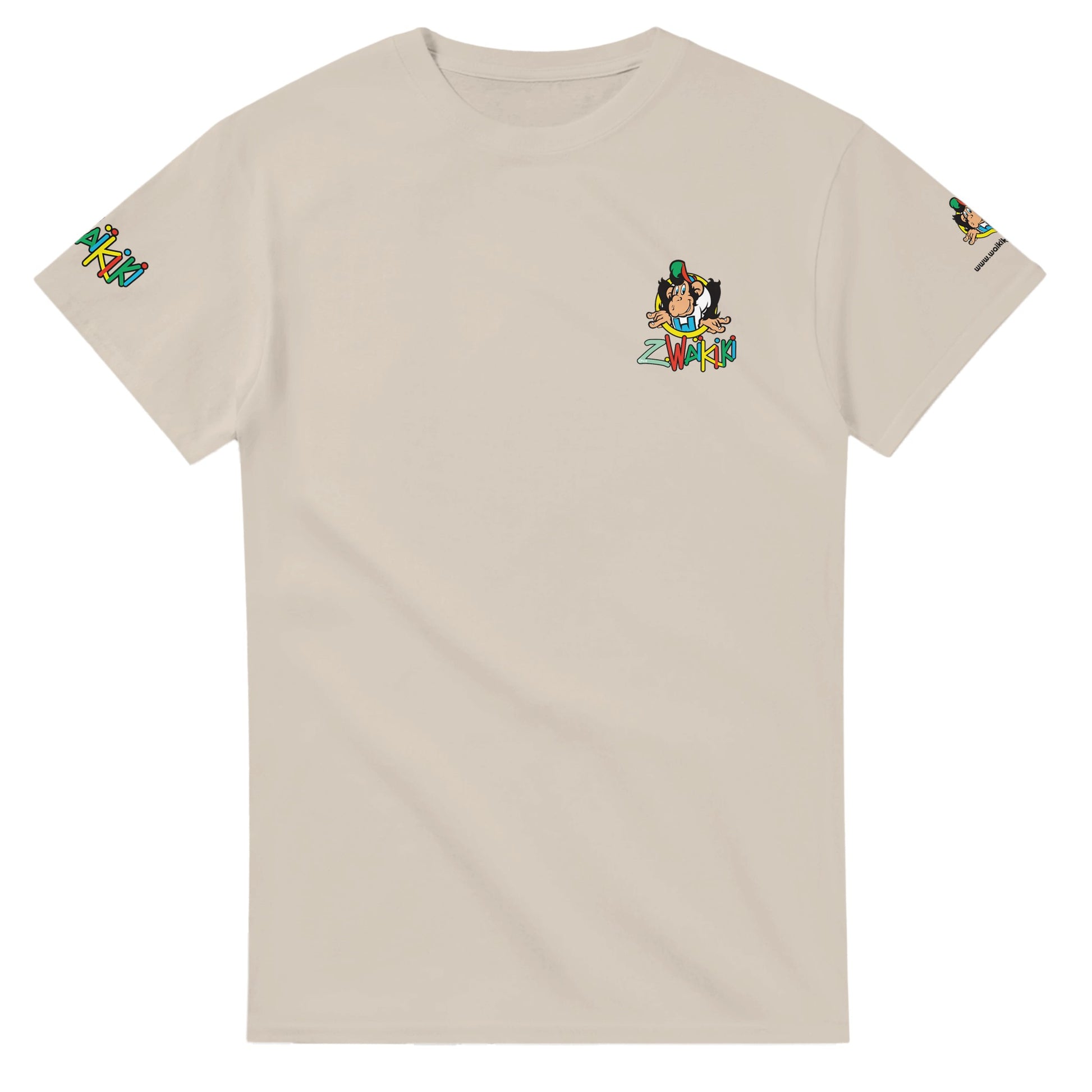 t-shirt waikiki gen z t shirt revival coupe classique vintage logo marque poitrine dos manches comme a lepoque singe vintage y2k années 90