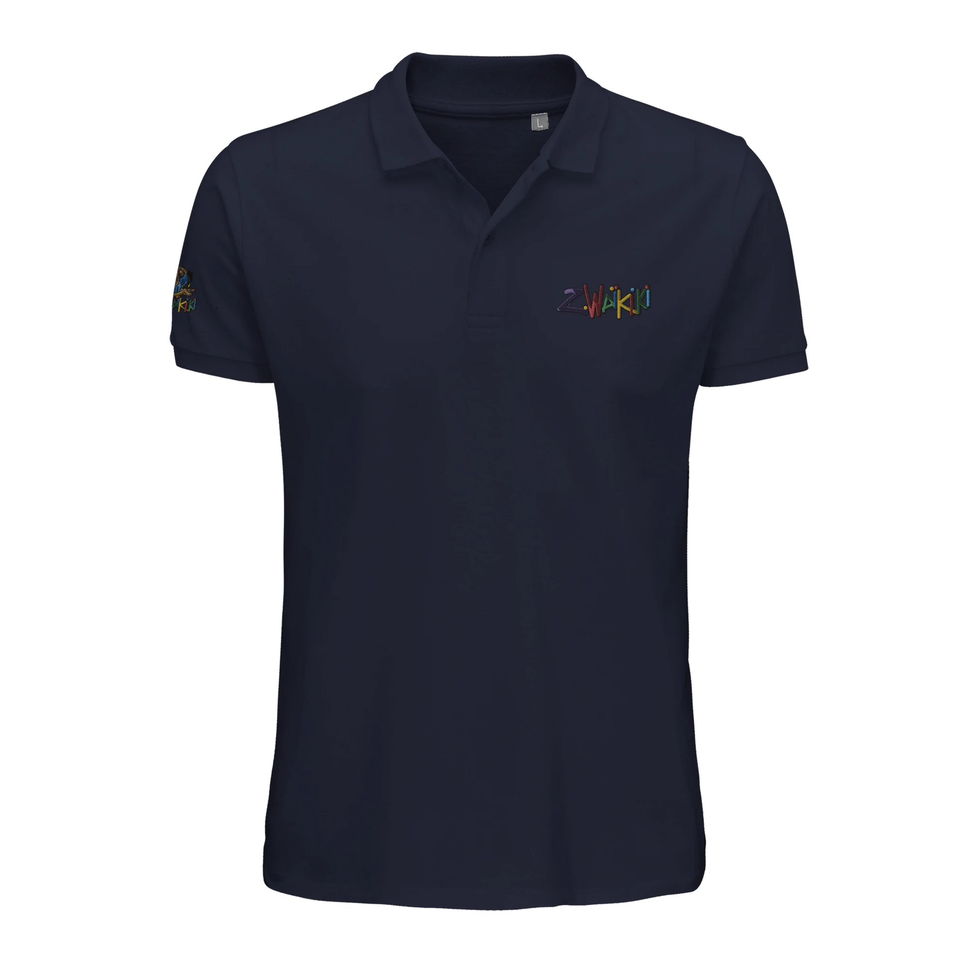 pièce waikiki gen z polo brode unisexe en coton bio vintage 90s y2k logo marque brode poitrine et manche 100 coton bio recycle made in france singe vintage y2k années 90