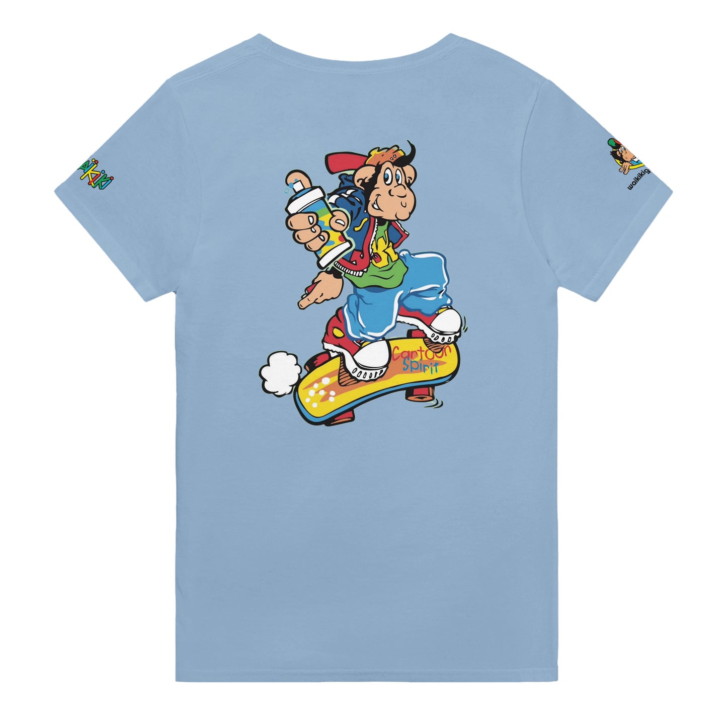 t-shirt waikiki gen z t shirt revival grapher unisexe heavyweight vintage 90s y2k logo marque dos poitrine et manches 100 coton made in france 1 singe vintage y2k années 90
