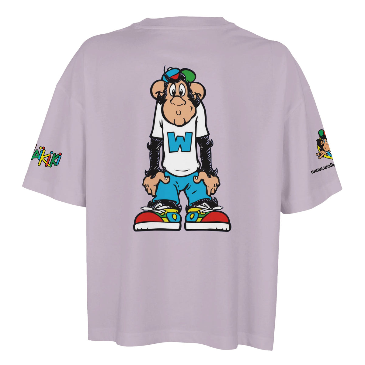 T-shirt oversized femme « Monkeys World » – singe Waikiki, streetwear vintage années 90, photo 9/30