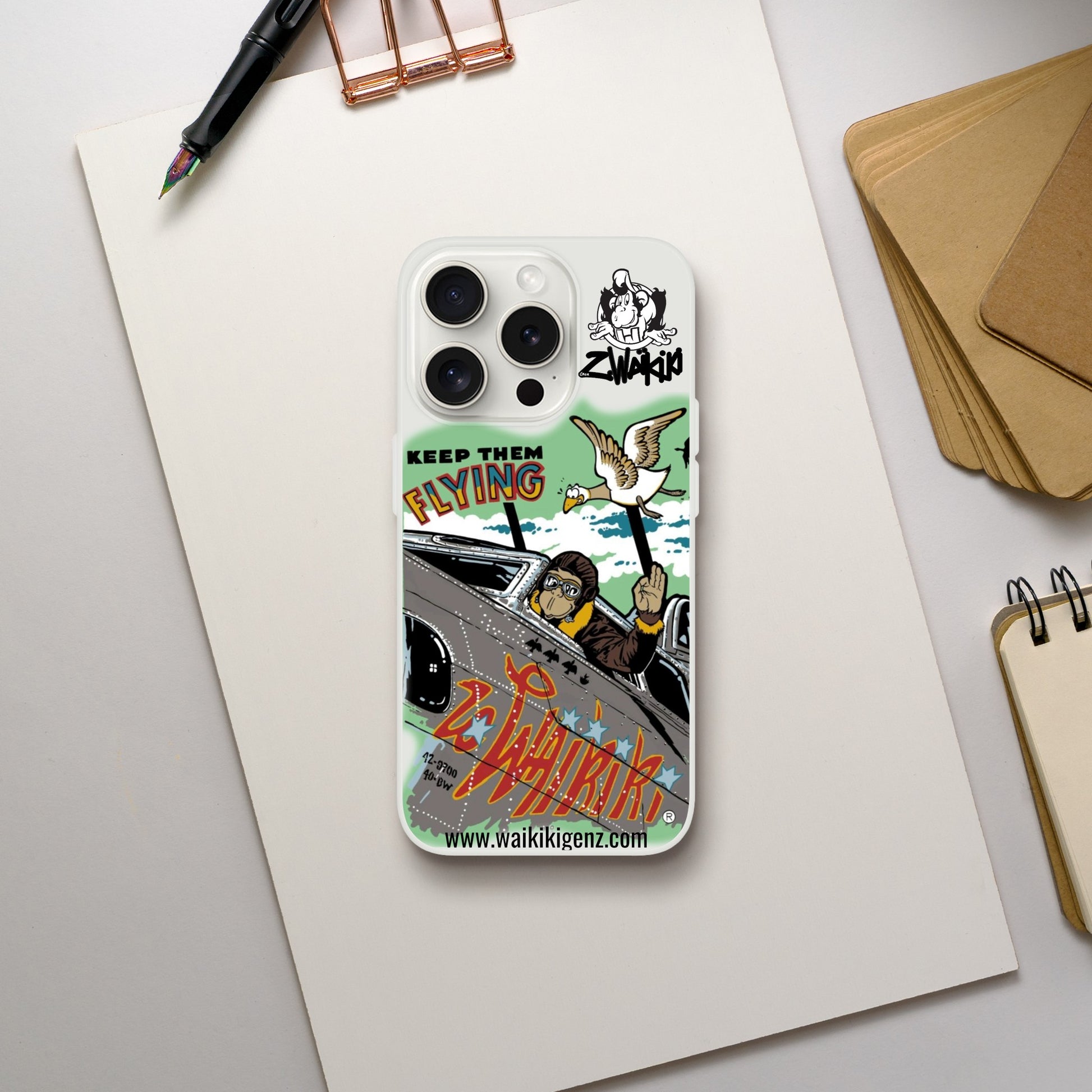 pièce waikiki gen z coque telephone flexicase singe vintage y2k années 90