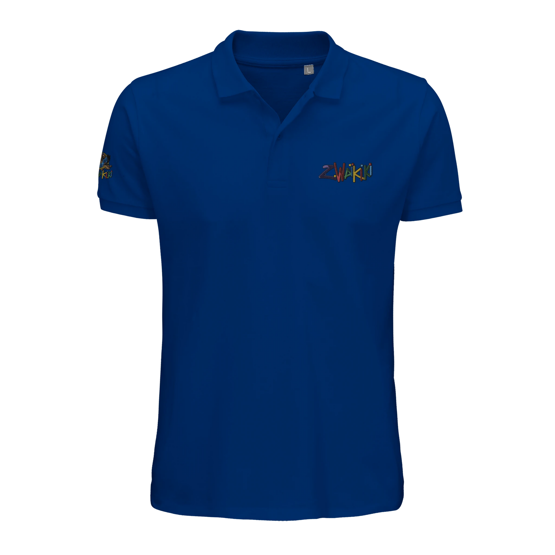pièce waikiki gen z polo brode unisexe en coton bio vintage 90s y2k logo marque brode poitrine et manche 100 coton bio recycle made in france singe vintage y2k années 90