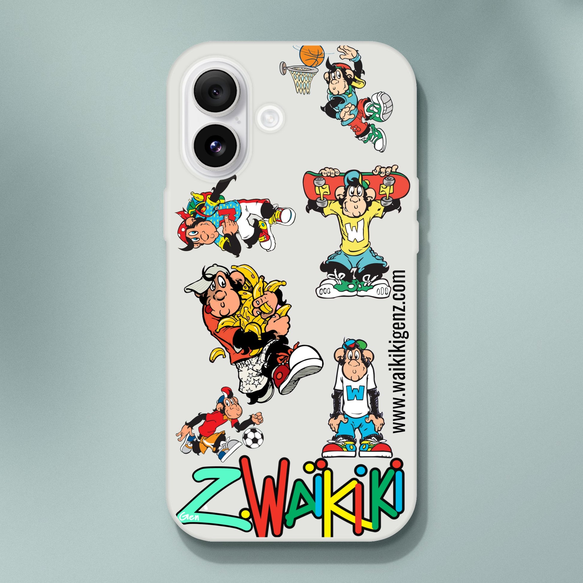 pièce waikiki gen z coque telephone flexicase singe vintage y2k années 90
