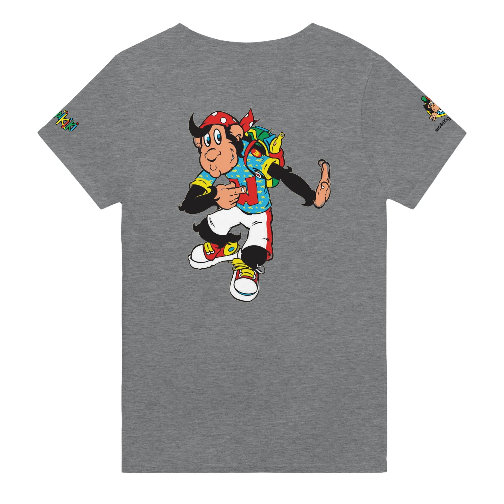 t-shirt waikiki gen z t shirt revival look at me unisexe heavyweight vintage 90s y2k logo marque dos poitrine et manches 100 coton made in france singe vintage y2k années 90