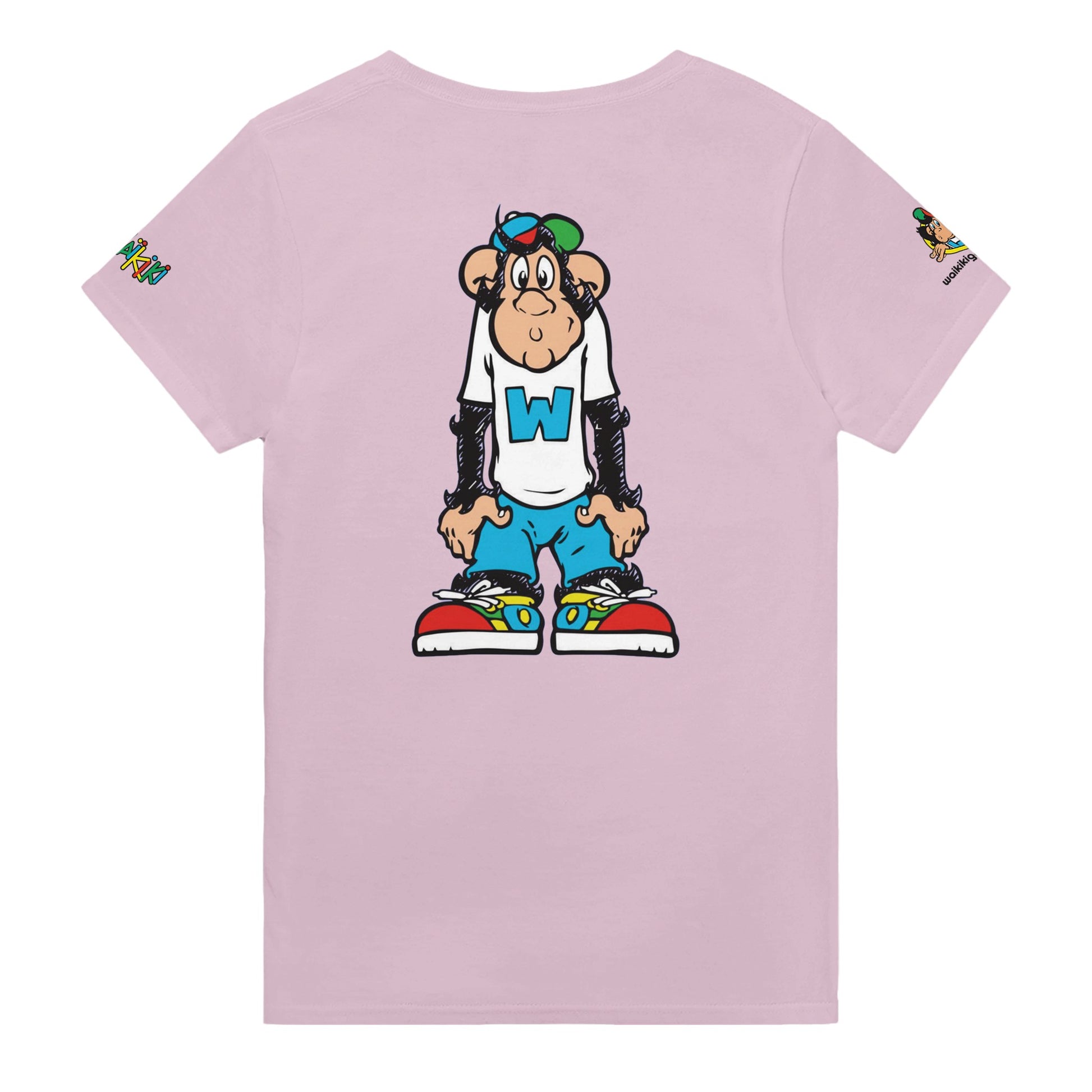 t-shirt waikiki gen z t shirt revival waiting unisexe heavyweight vintage 90s y2k logo marque dos poitrine et manches 100 coton made in france 2 singe vintage y2k années 90