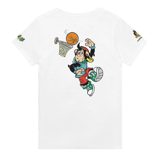 t-shirt waikiki gen z t shirt revival basketter unisexe heavyweight vintage 90s y2k logo marque dos poitrine et manches 100 coton made in france 2 singe vintage y2k années 90