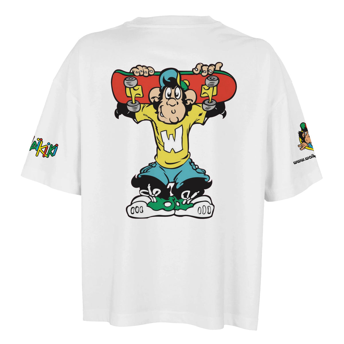 T-shirt oversized femme « Monkeys World » – singe Waikiki, streetwear vintage années 90, photo 14/30