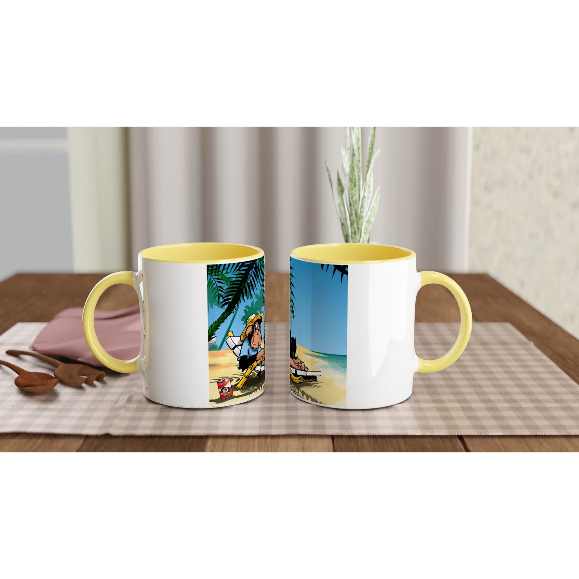 pièce waikiki gen z mug ceramique 250ml couleur interieure singe vintage y2k années 90