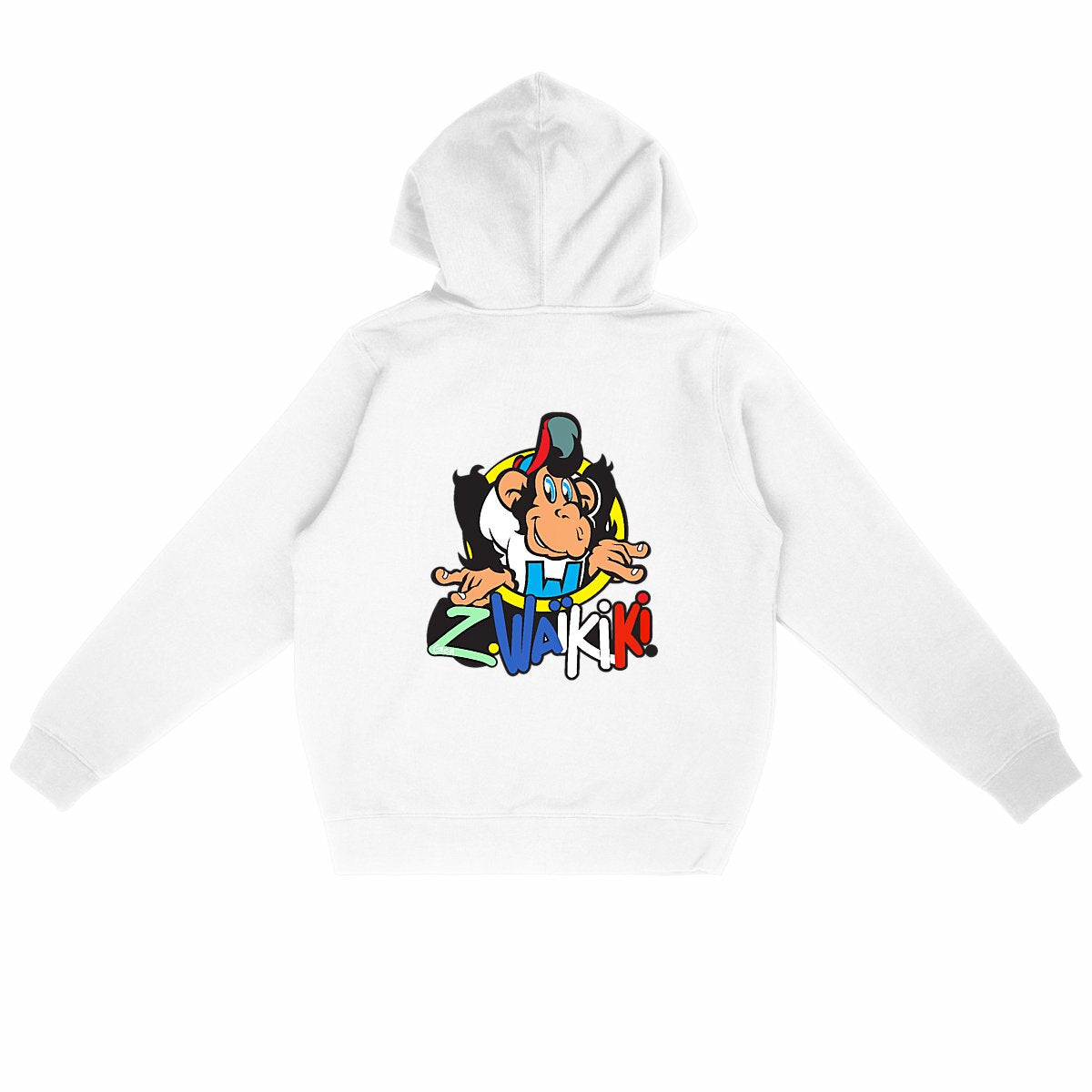 Hoodie unisex blanc logo marque