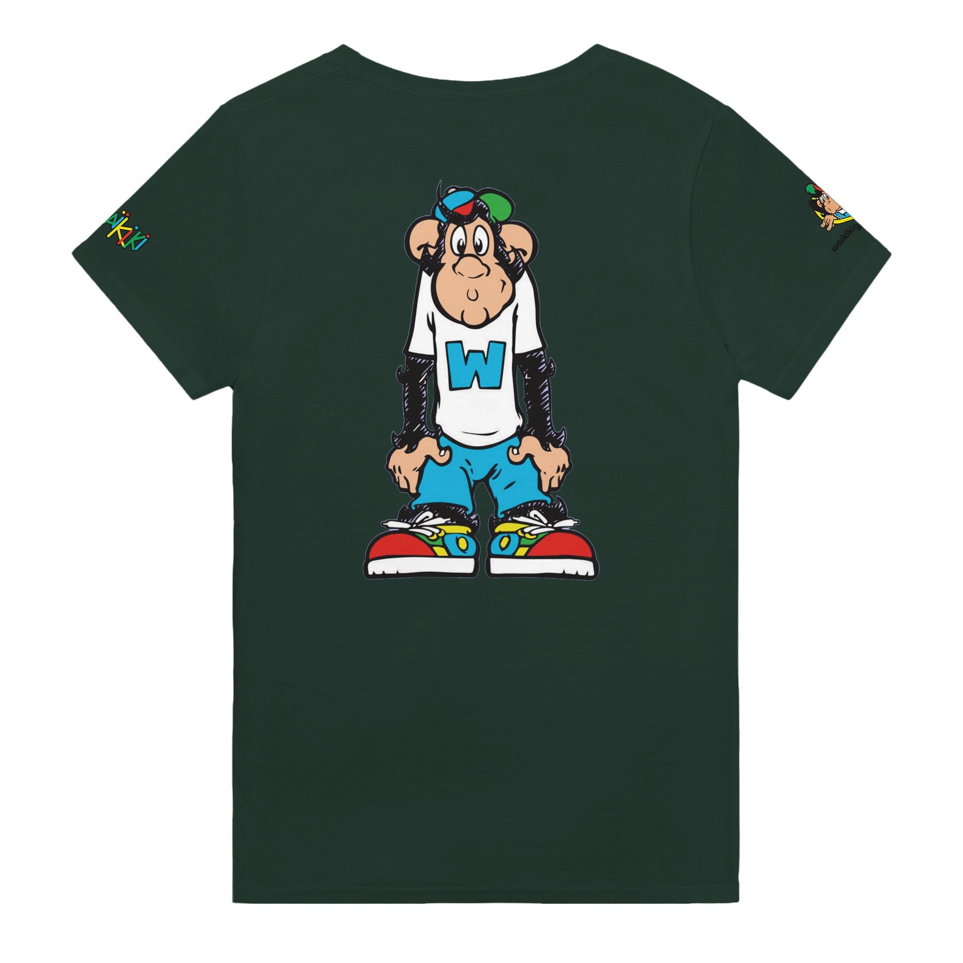 t-shirt waikiki gen z t shirt revival waiting unisexe heavyweight vintage 90s y2k logo marque dos poitrine et manches 100 coton made in france 2 singe vintage y2k années 90