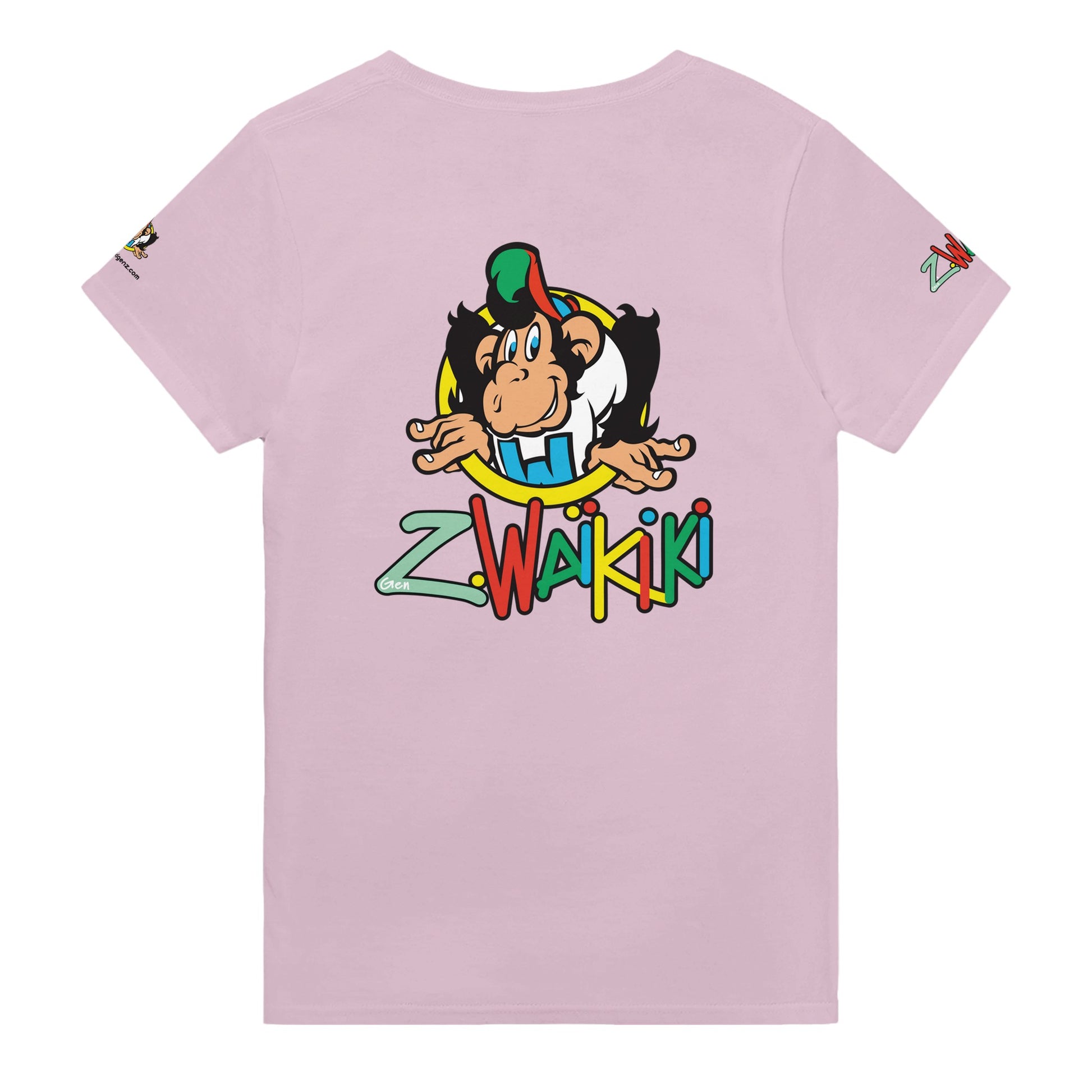 t-shirt waikiki gen z t shirt revival coupe classique vintage logo marque poitrine dos manches comme a lepoque singe vintage y2k années 90