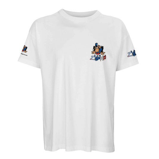 t-shirt waikiki gen z t shirt oversized bio recycle patriote waikiki unisexe heavyweight vintage 90s y2k logo marque dos poitrine et manches 100 coton bio recycle made in france singe vintage y2k années 90
