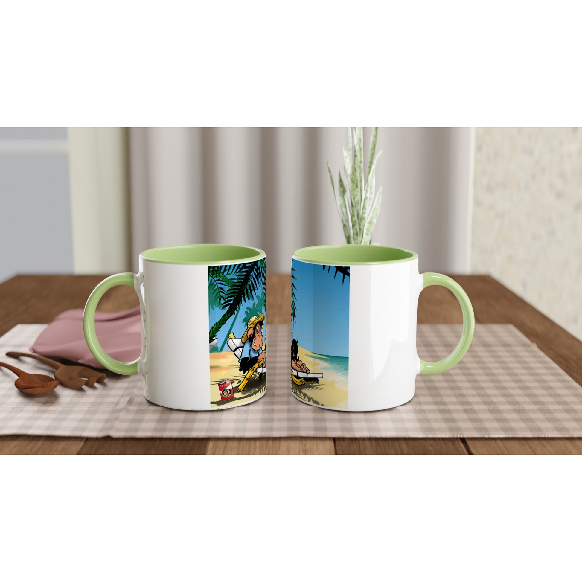 pièce waikiki gen z mug ceramique 250ml couleur interieure singe vintage y2k années 90