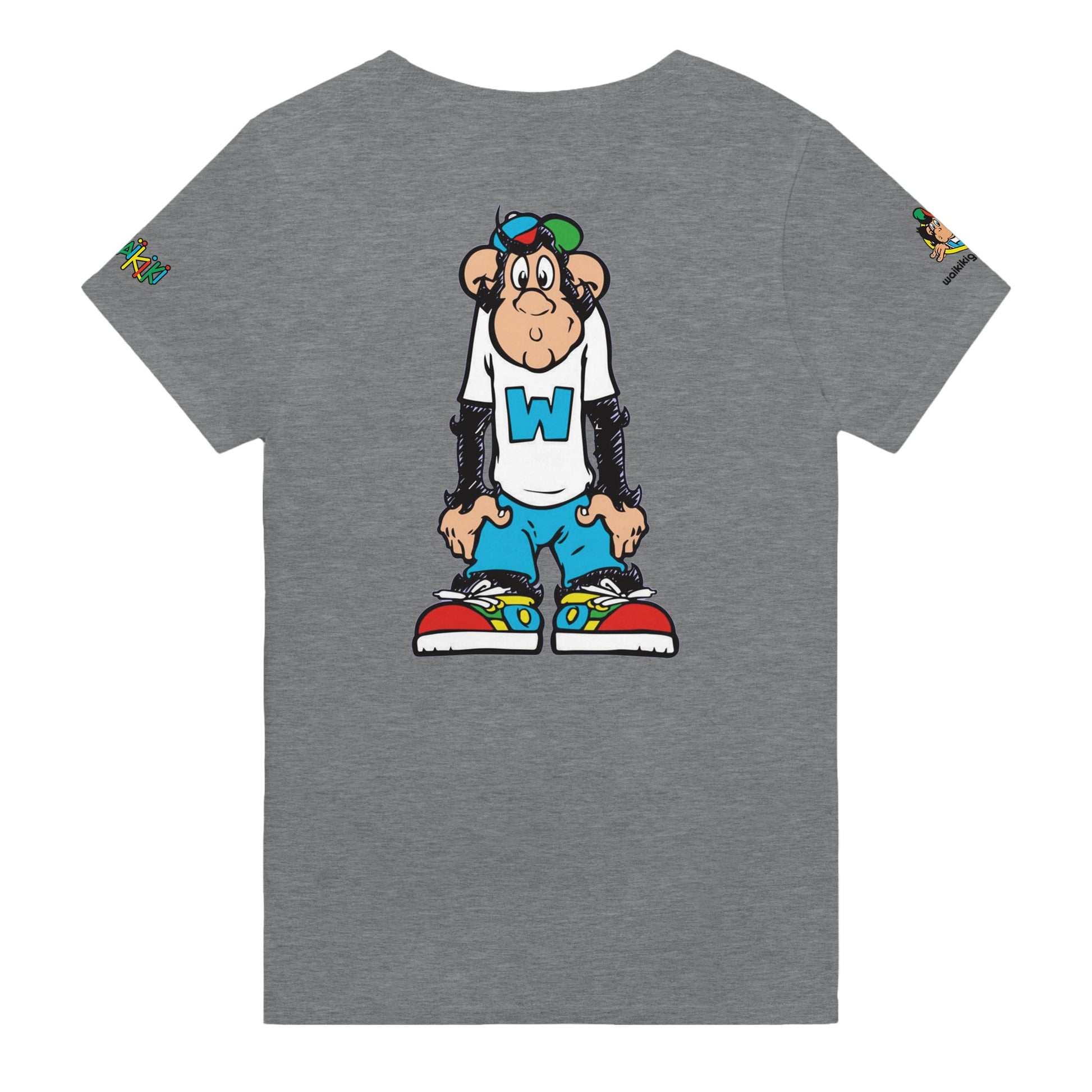 t-shirt waikiki gen z t shirt revival waiting unisexe heavyweight vintage 90s y2k logo marque dos poitrine et manches 100 coton made in france 2 singe vintage y2k années 90