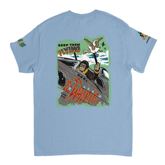 t-shirt waikiki gen z t shirt revival top gun unisexe heavyweight vintage 90s y2k logo marque dos poitrine et manches 100 coton made in france singe vintage y2k années 90