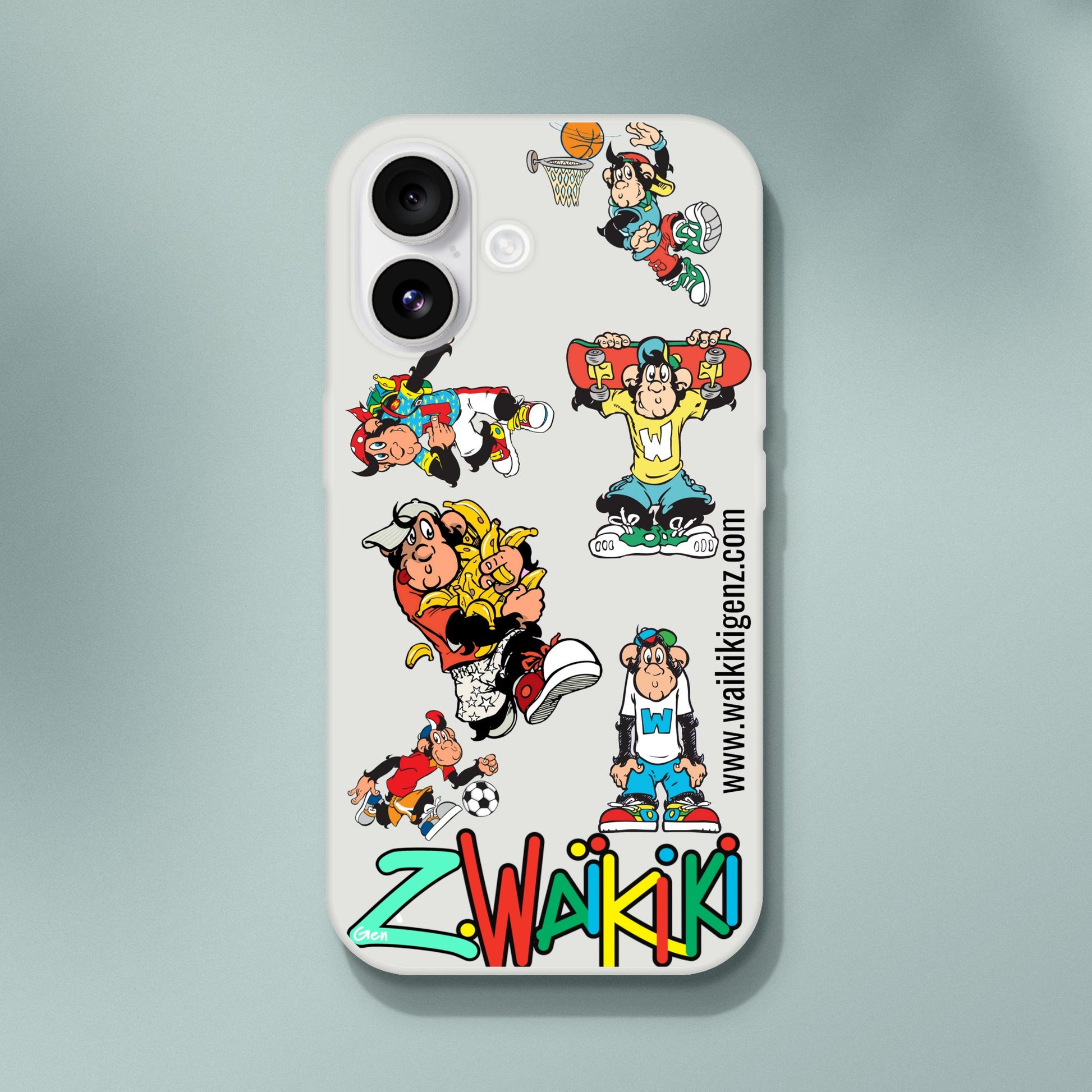 pièce waikiki gen z coque telephone flexicase singe vintage y2k années 90