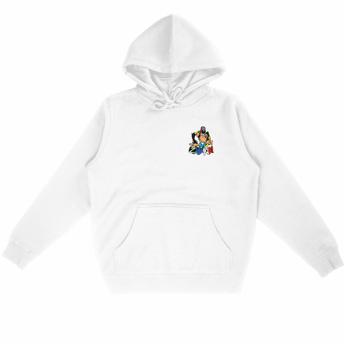 Hoodie unisex blanc logo marque