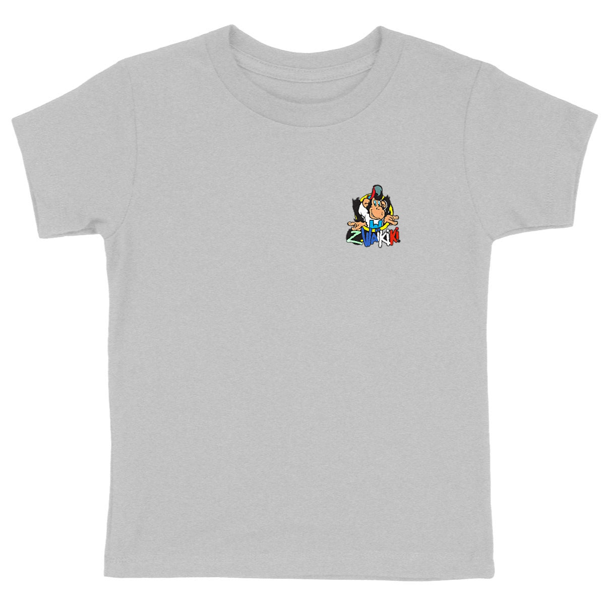 Tshirt enfant épais, logo poitrine, affiche vintage dos