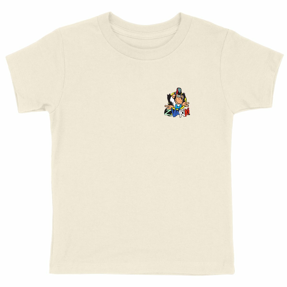 Tshirt enfant épais, logo poitrine, affiche vintage dos