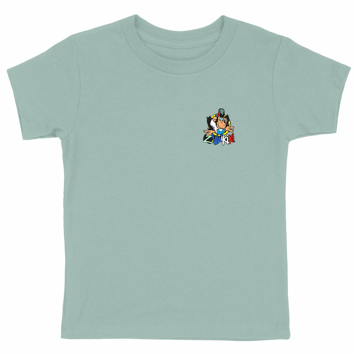 Tshirt enfant épais, logo poitrine, affiche vintage dos