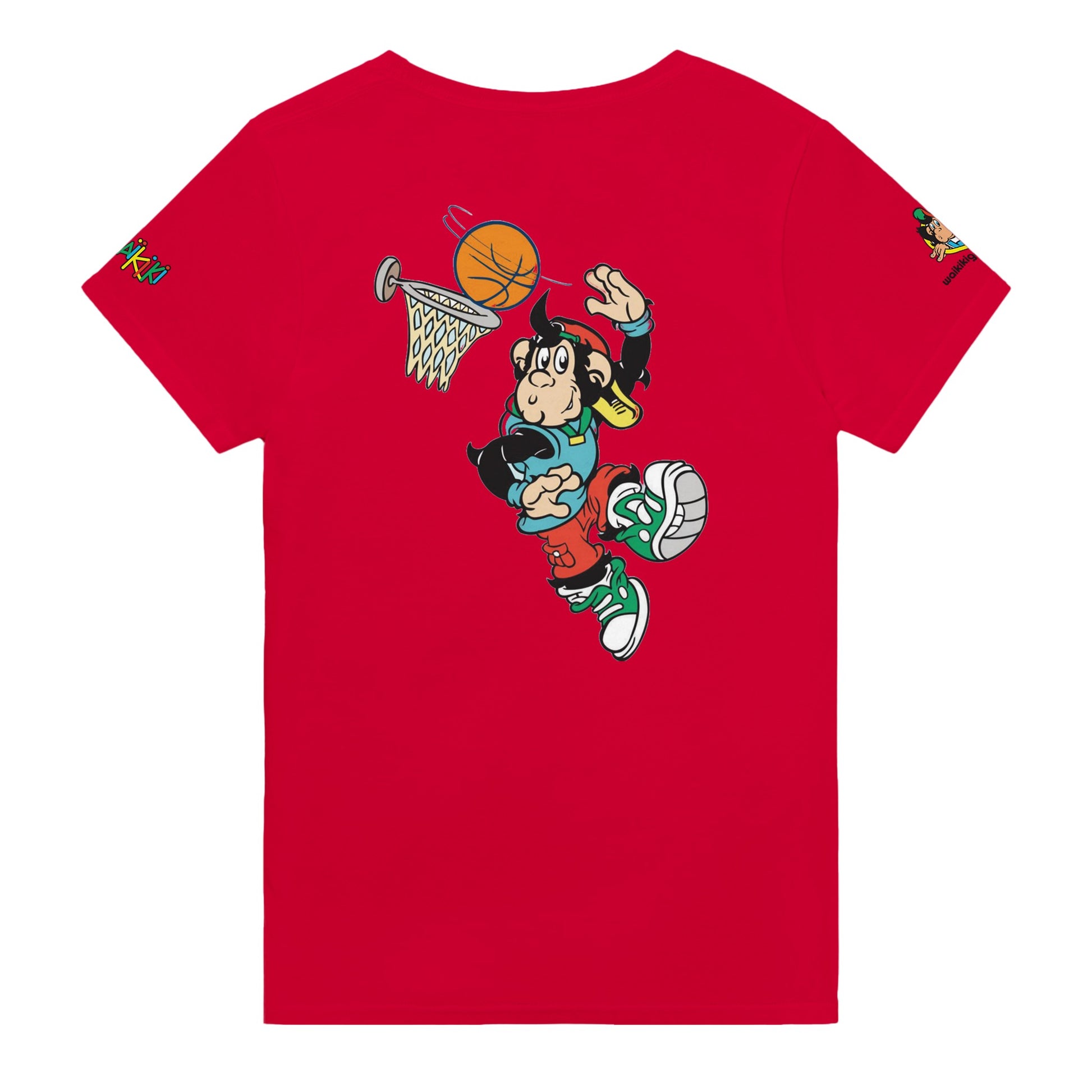 t-shirt waikiki gen z t shirt revival basketter unisexe heavyweight vintage 90s y2k logo marque dos poitrine et manches 100 coton made in france 2 singe vintage y2k années 90